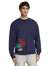 SCOTCH AND SODA Coral Embroidery Sweatshirt at Gravity NYC